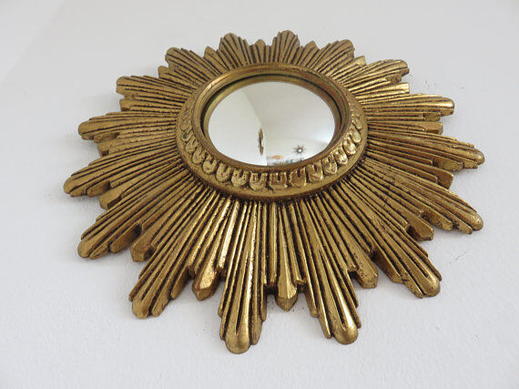 Sun mirror 60s 70s 25x25cm