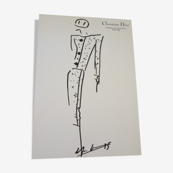 Christian Dior : illustration de mode de presse des années 80