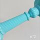 Antique blue opaline candlesticks Portieux Vallerysthal