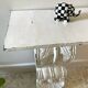 White Patinated Wall Console Shelf