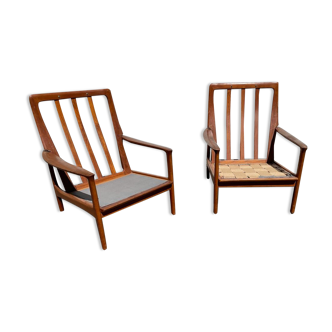 Wide Scandinavian armchairs