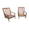 Wide Scandinavian armchairs