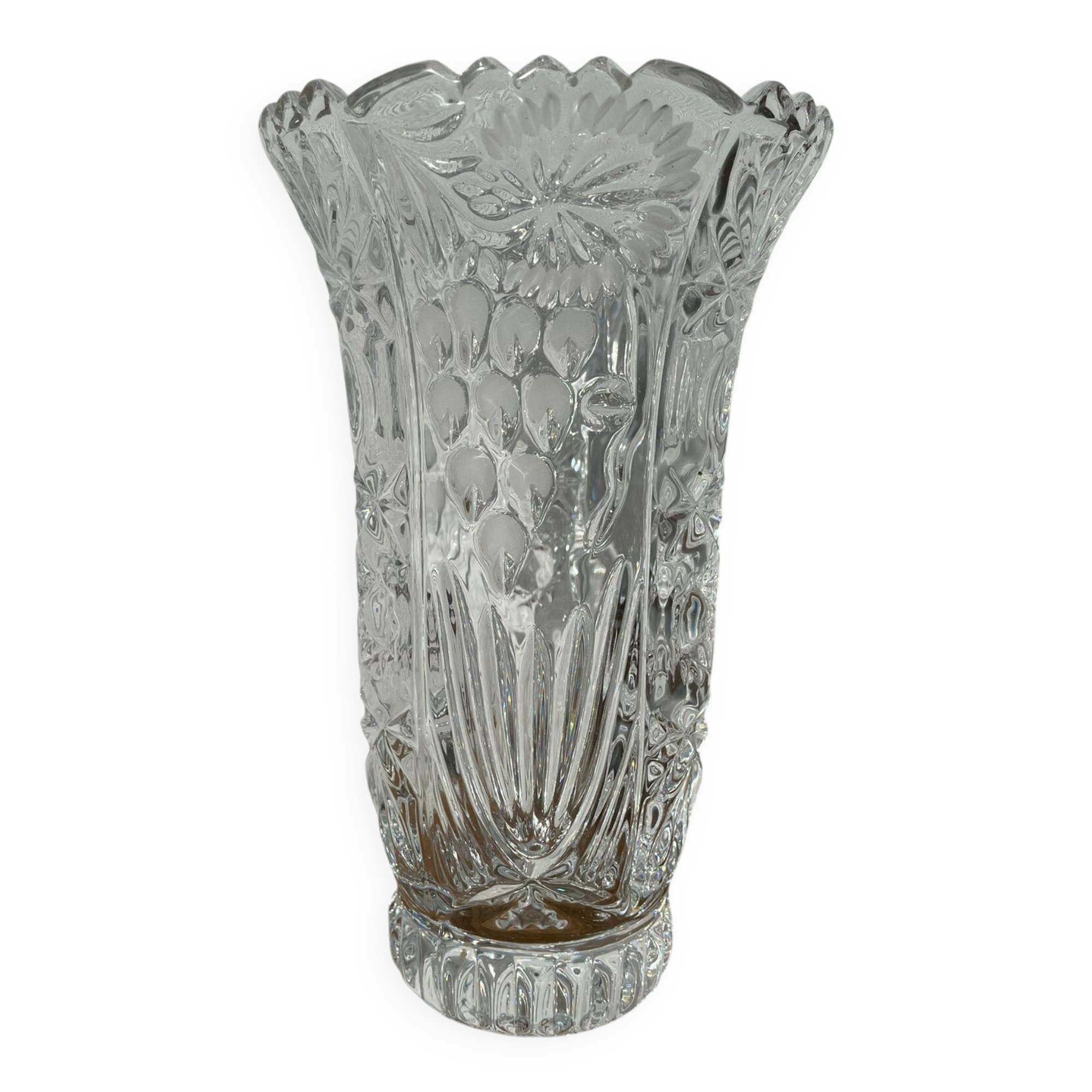 Cut crystal vase