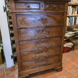 Louis Philippe style chest of drawers in walnut