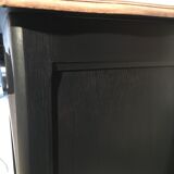 Oak, black and gray bookcase