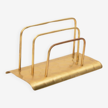 Brass letter stand in Bauhaus style Belgium, 1950s.