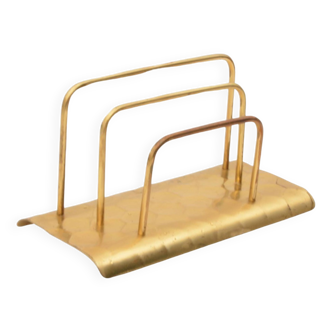 Brass letter stand in Bauhaus style Belgium, 1950s.