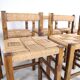 Suite de 8 tabourets en corde