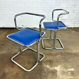 Vintage tubular frame dining room chairs