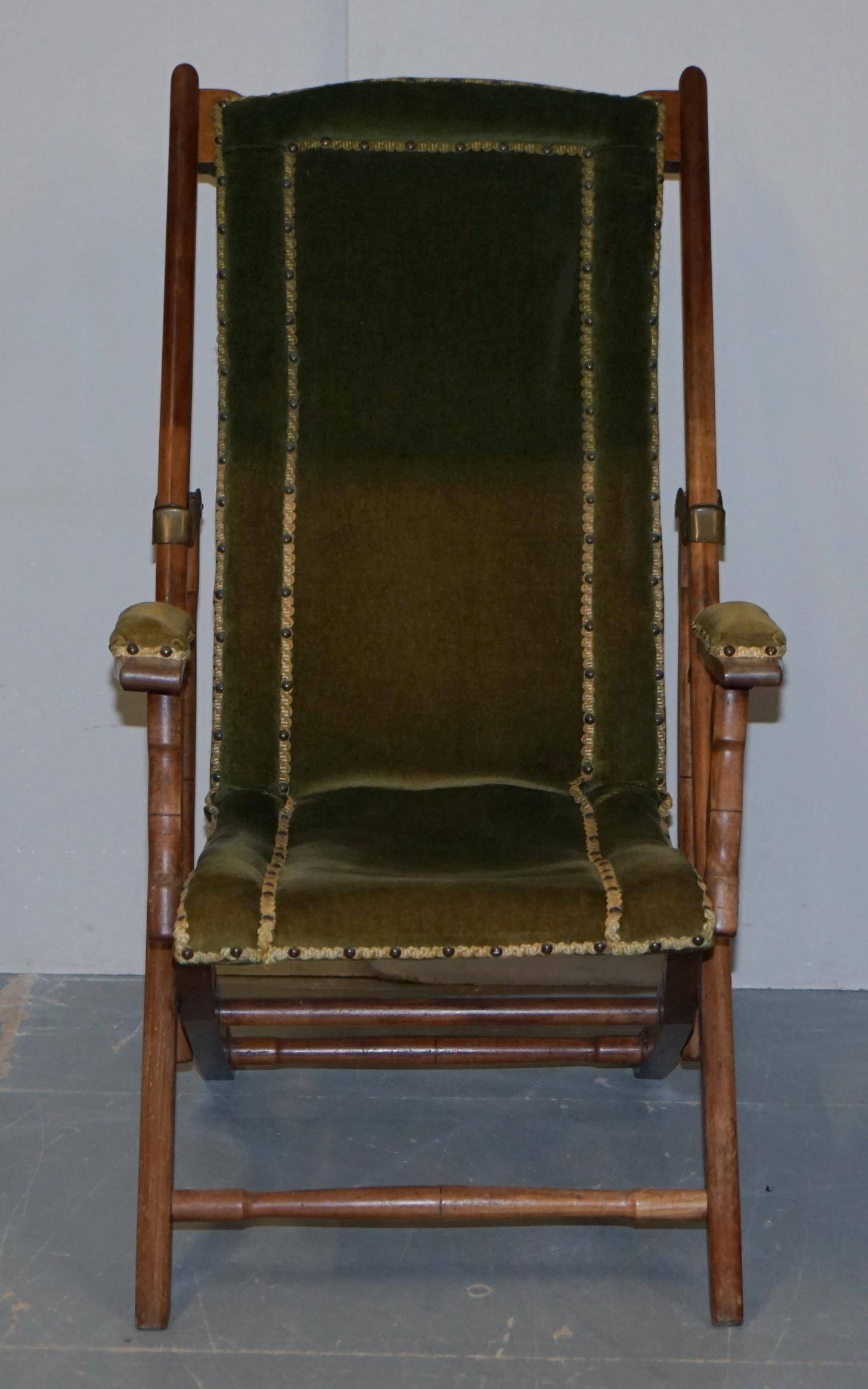 Pair of Victorian military folding chairs