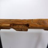 Large dining table wooden doors top mounted on black handles