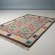 Geometric carpet typical of the 1960s, Brussels style, Kelim