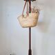 Antique curved wooden coat rack in the Thonet style, 1875.