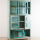 Large glass bookcase cabinet