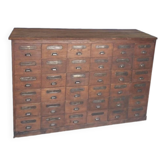 Wooden trade furniture with 36 drawers