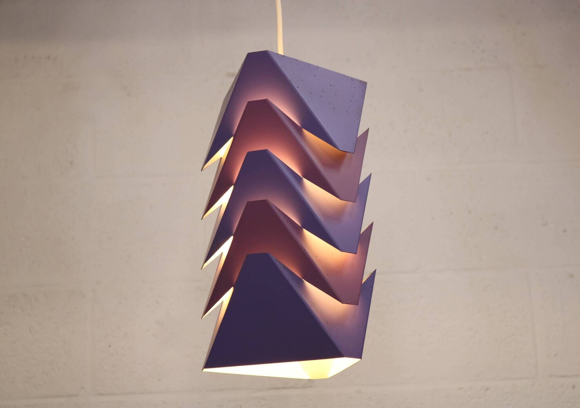 Mid Century Ekko Metal Pendant Lamp by Louis Weisdorf for Lyfa, Denmark, 19