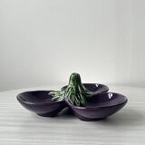 Plat céramique aubergine