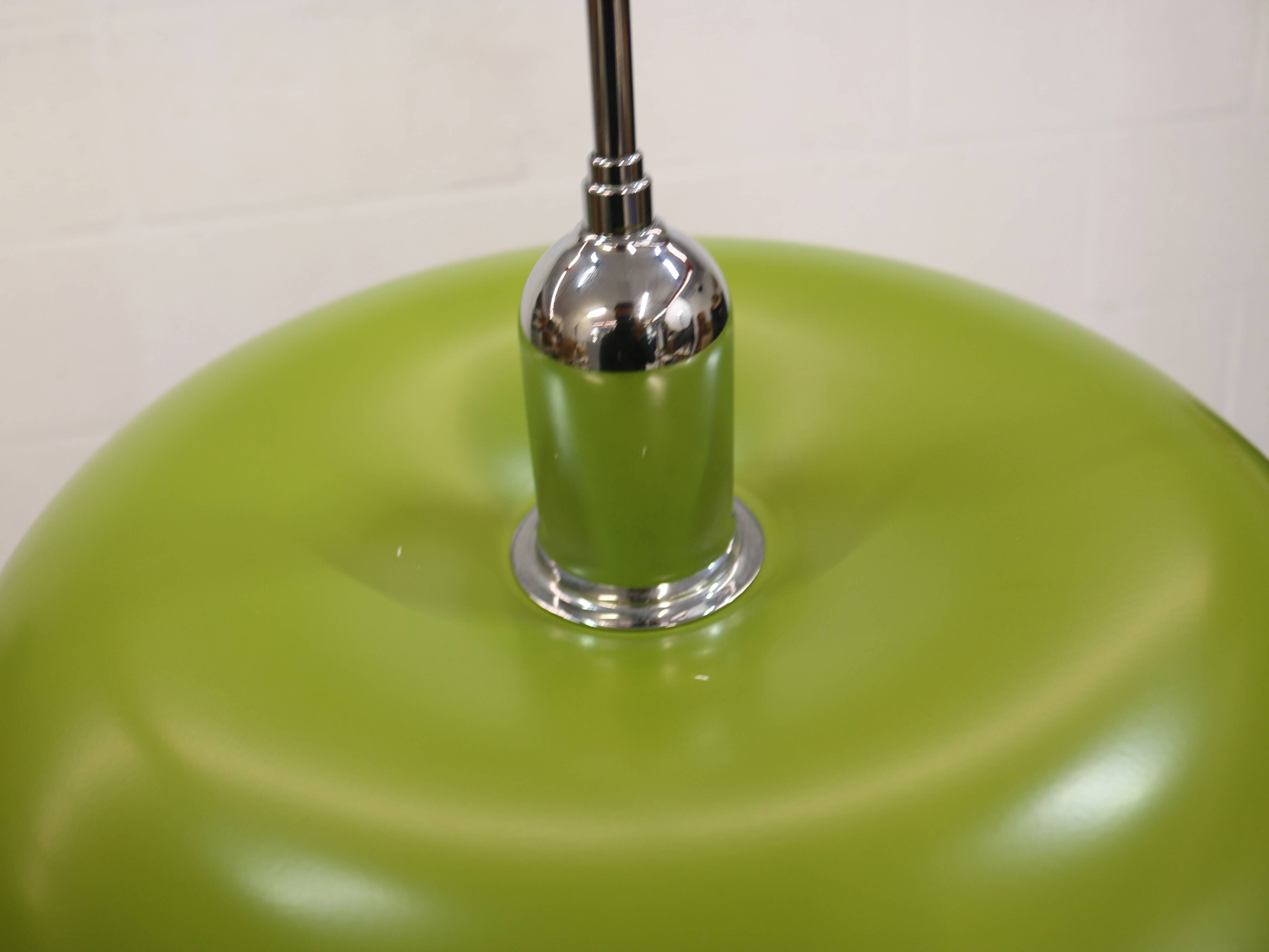 Vintage lime green Piet Hein RA-400 Pendant Lamp: Danish Modern Lighting -