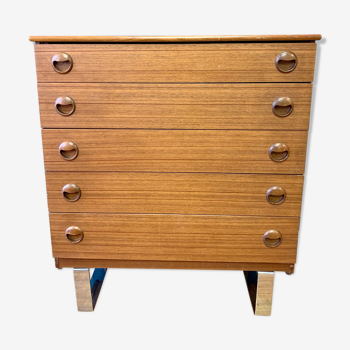 Scandinavian teak chest of drawers 60s