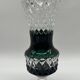 Val Saint-Lambert crystal vase, cut and lined in green