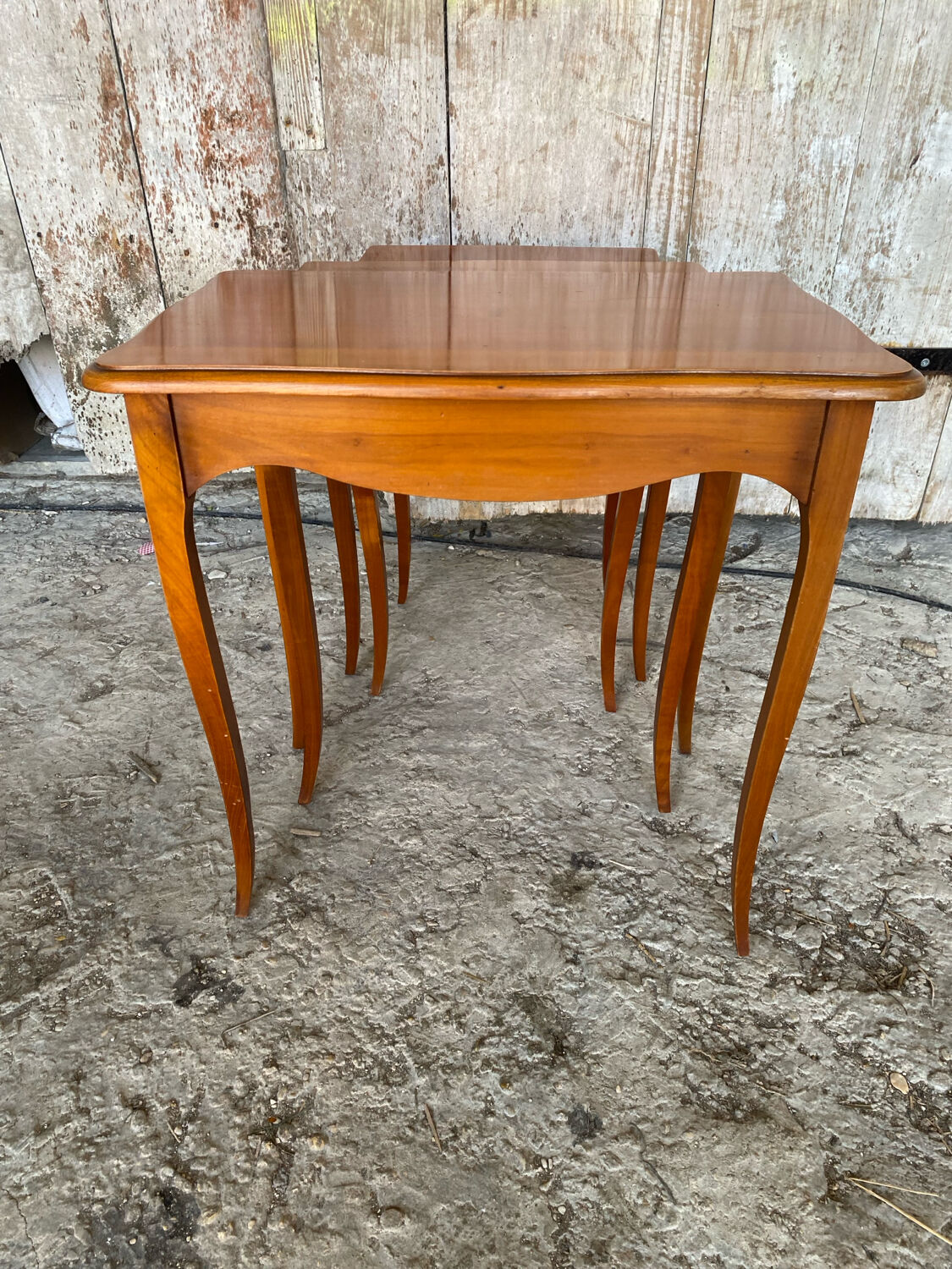 Set of 3 Vintage Louis XV Style Nesting Tables #D819