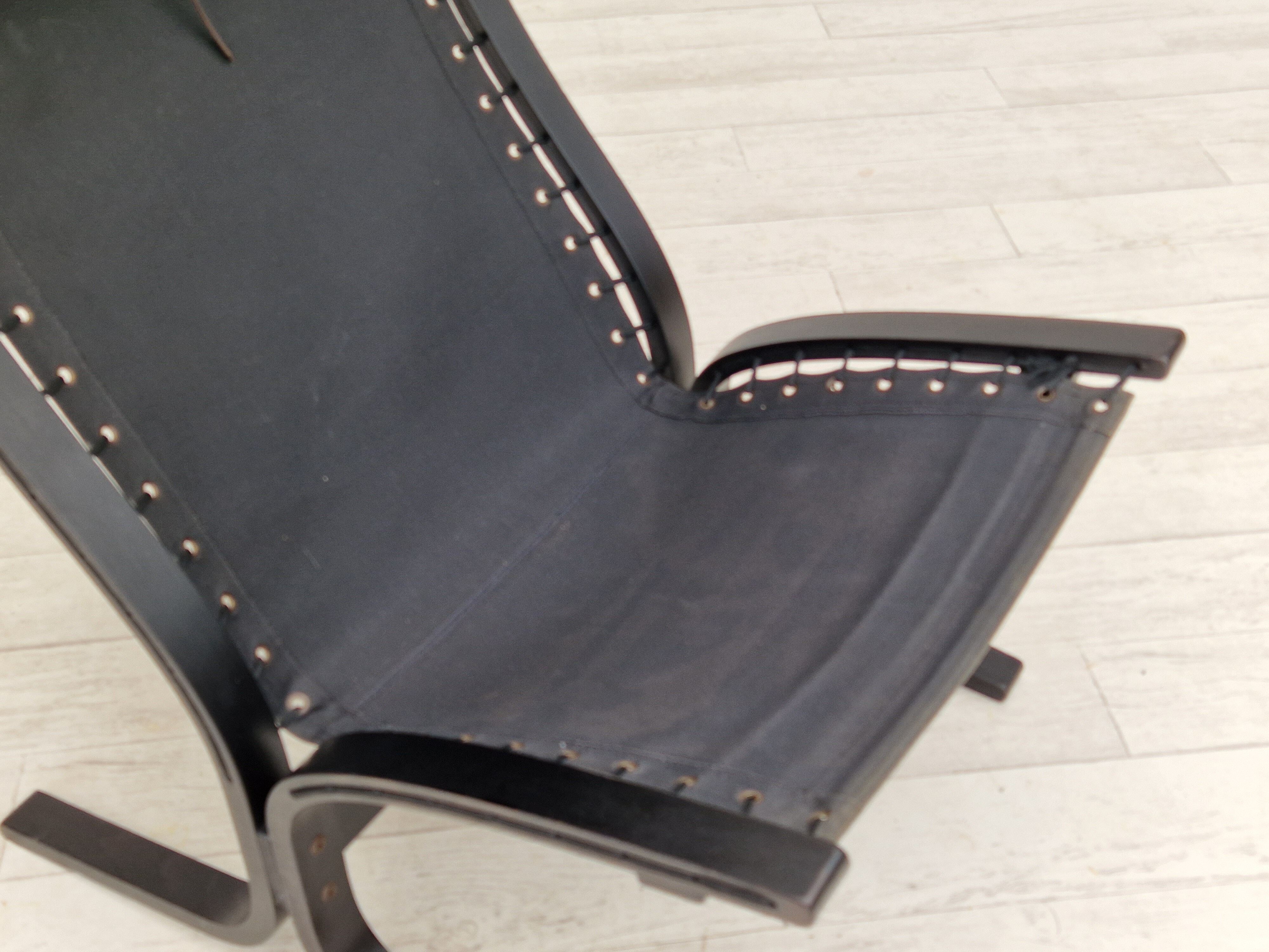 1960’s, Norwegian design, "Siesta" lounge chair by Ingmar Relling, leather, bentwood.