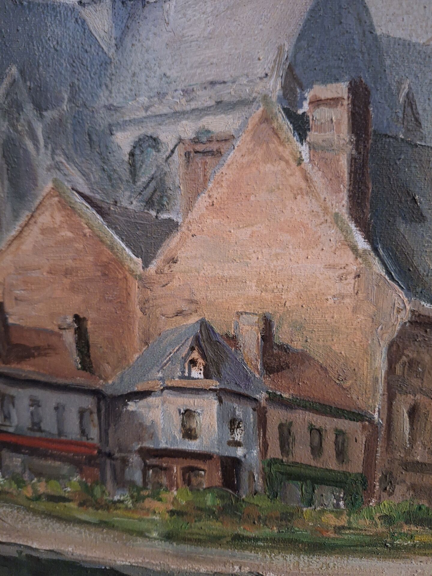 Huile sur toile, tableau Cathédrale d'Amiens