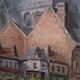 Huile sur toile, tableau Cathédrale d'Amiens