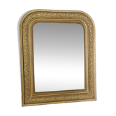 Late 19th century ogee frame mirror in gilded stucco wood 51.5x42.5 cm B622