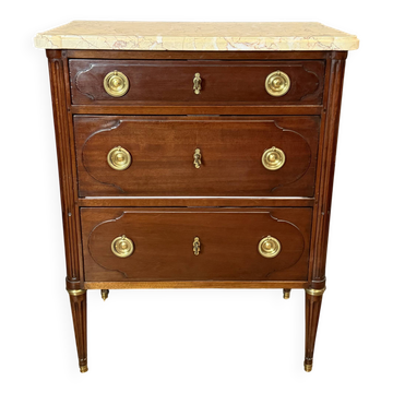 Louis XVI commode in mahogany stamped Mailfert