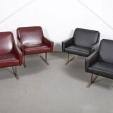 Lot de 4 fauteuils Wilkhahn Flexor et une table basse par Georg Leowald