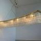Big design hand made XXL glass and brass austrian chandelier - 1980s
