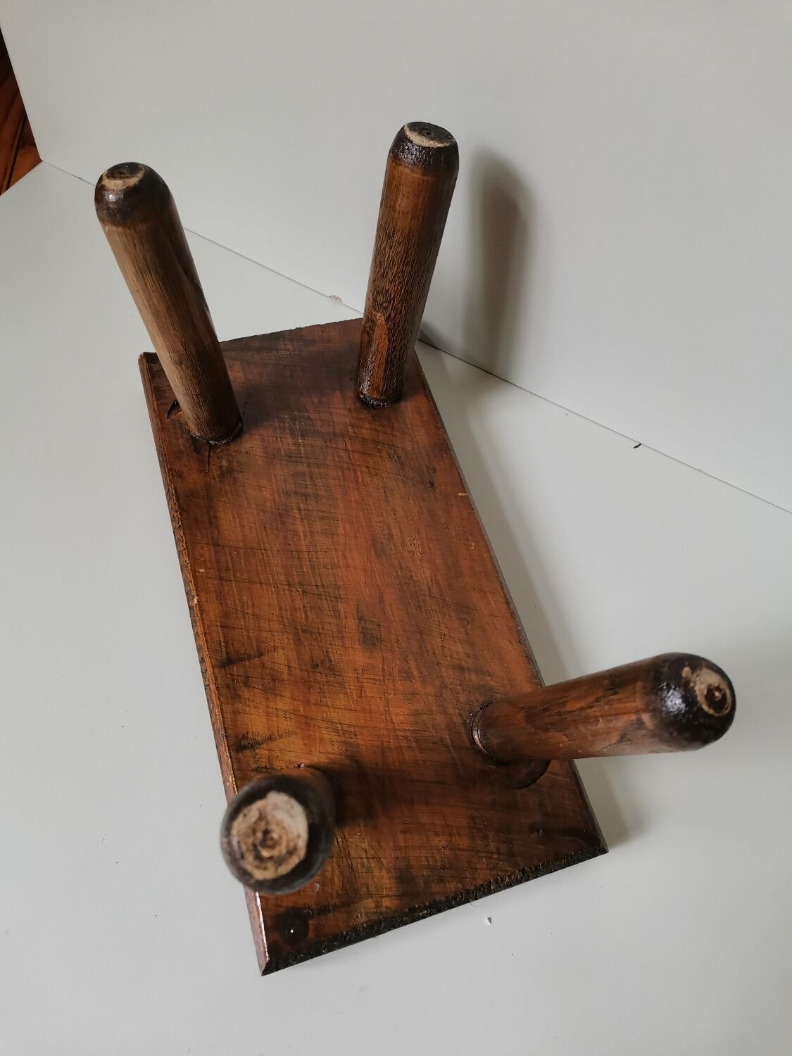 Vintage rustic wooden stool