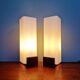 Pair of teak and white opaline wall lights, designed by Louis Kalff, 1960