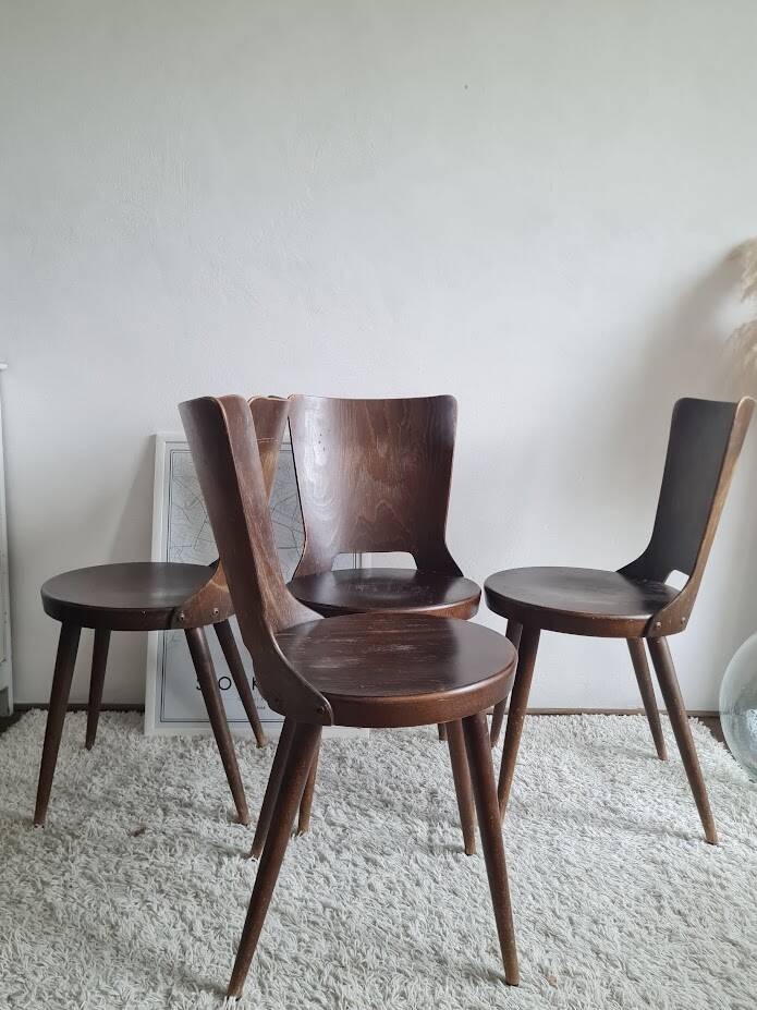 Set of 4 Scandinavian chairs from the 1960s.