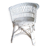 Vintage rattan children's armchair