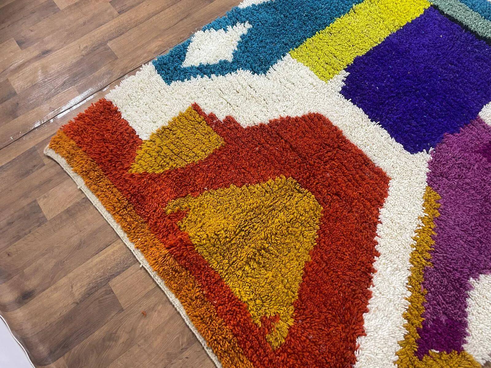 Unique handmade Berber rug 3x2 m