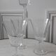 Set of 4 crystal glasses engraved 60s