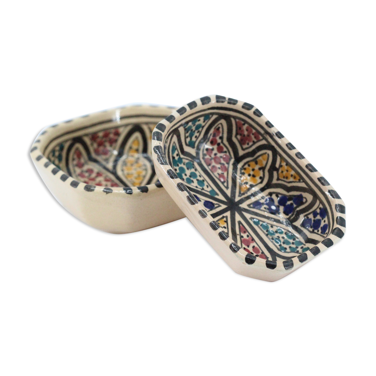 Set of 2 Moroccan ceramic ramekins