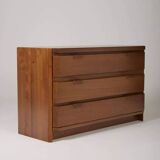 Elm wood chest of drawers by Luigi Gorgoni