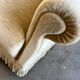 Vintage beige single seat / armchair / club chair with fringes