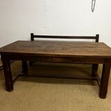 Farm table with bench