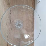 Large crystal fruit bowl on foot