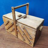 Sewing box worker wood seamstress