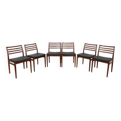 Chaises de Salle à Manger Mid Century en Palissandre par Erling Torvits pour Sorø Stolefabrikta, Danemark, 1960s, Set de