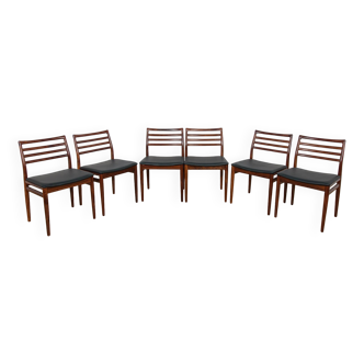 Chaises de Salle à Manger Mid Century en Palissandre par Erling Torvits pour Sorø Stolefabrikta, Danemark, 1960s, Set de