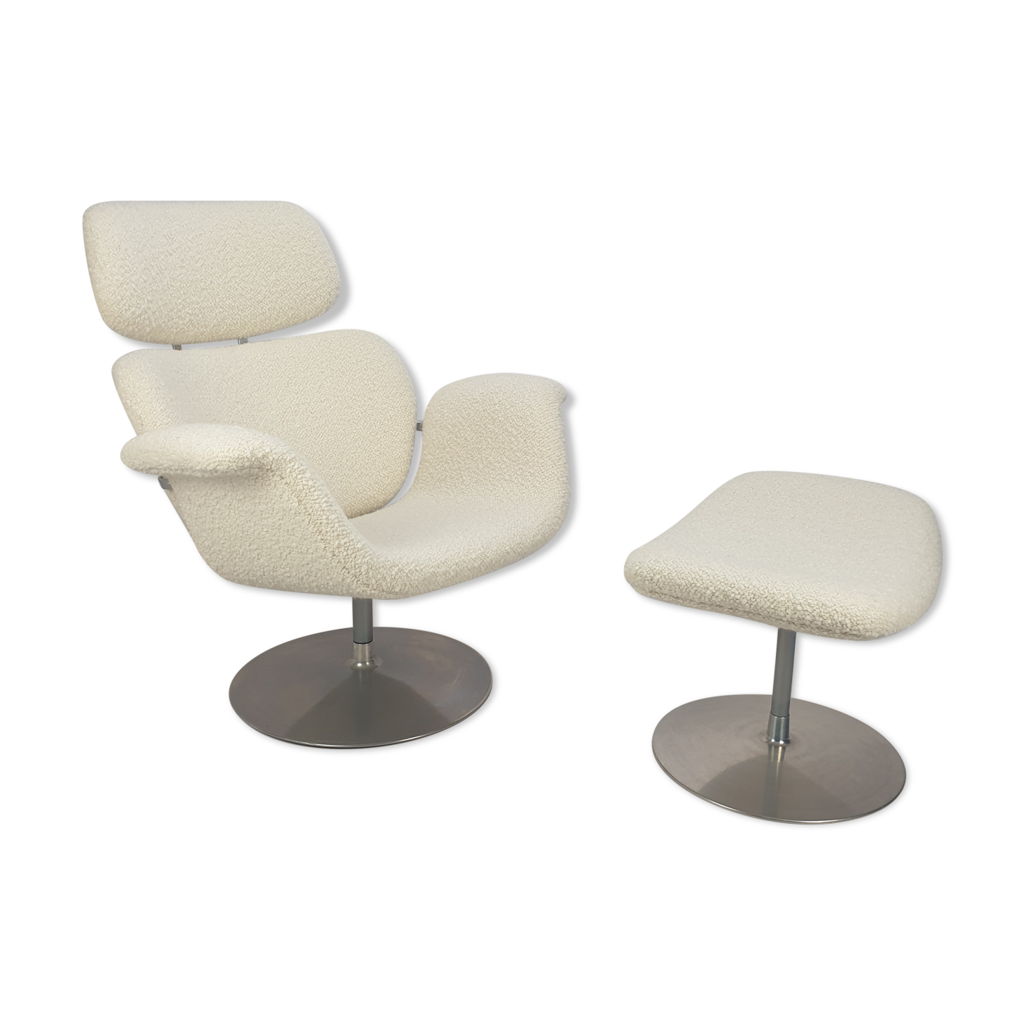 Big Tulip Chair and Ottoman by Pierre Paulin for Artifort, 1980s