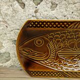 Dish fish vintage ceramic brown 60 cm