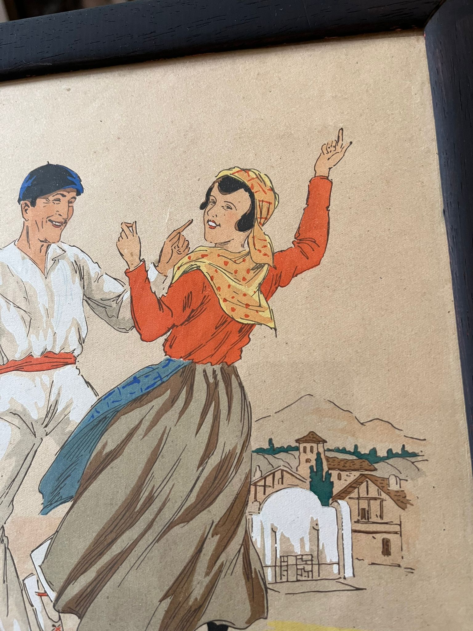 Lithography of the Basque country by E Maudy