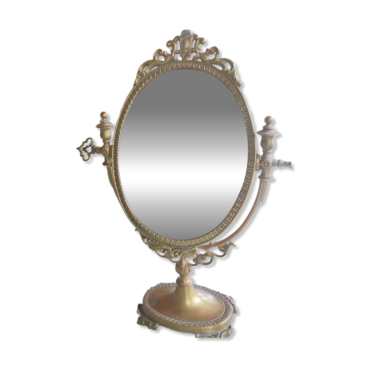 Brass psyche mirror